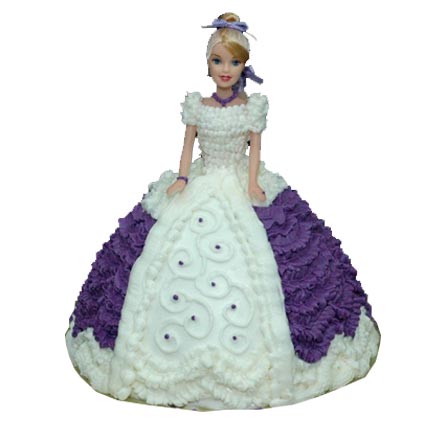 2kg Purple Dress Doll Cake 