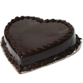 1kg Heart Shape Chocolate Truffle Cake delivery in Indore