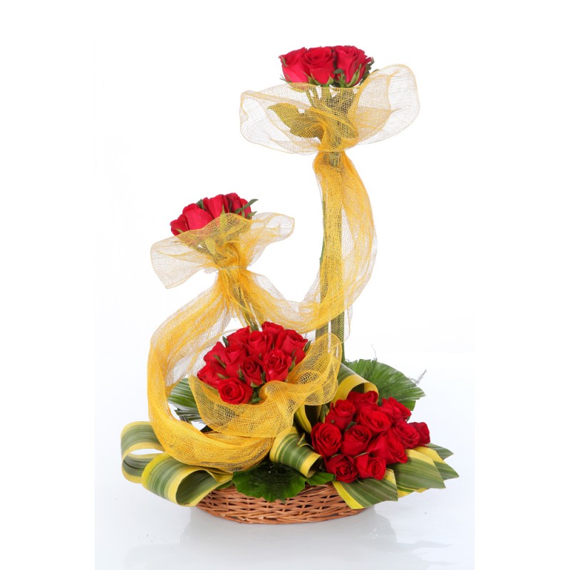 Arrangement of 75 Red Rosesdelivery in Ghaziabad